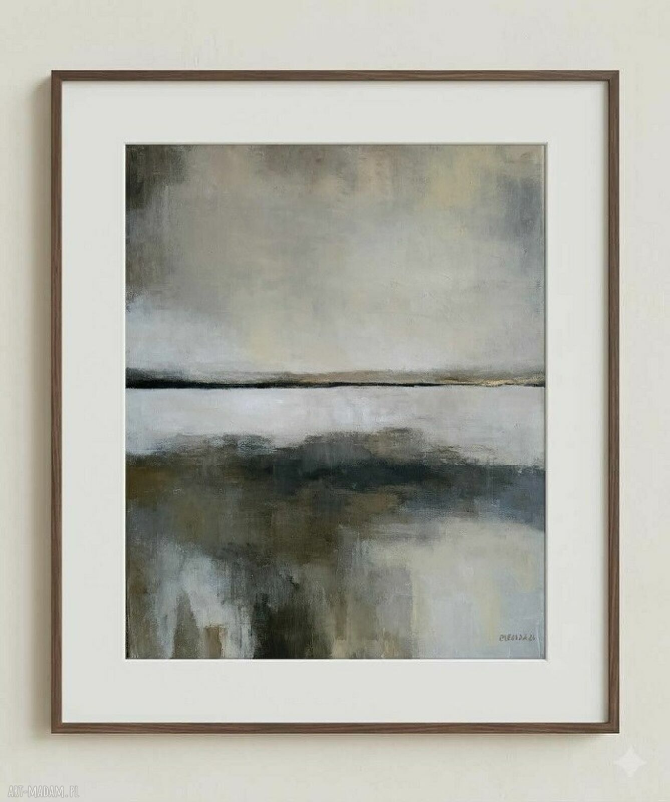 Pejzaż abstrakcyjny - nowoczesny obraz akrylowy 60x50 cm