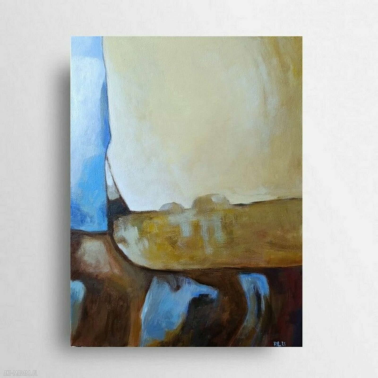 Pejzaż abstrakcyjny - obraz akrylowy 40x30 cm gotowy do zawieszenia