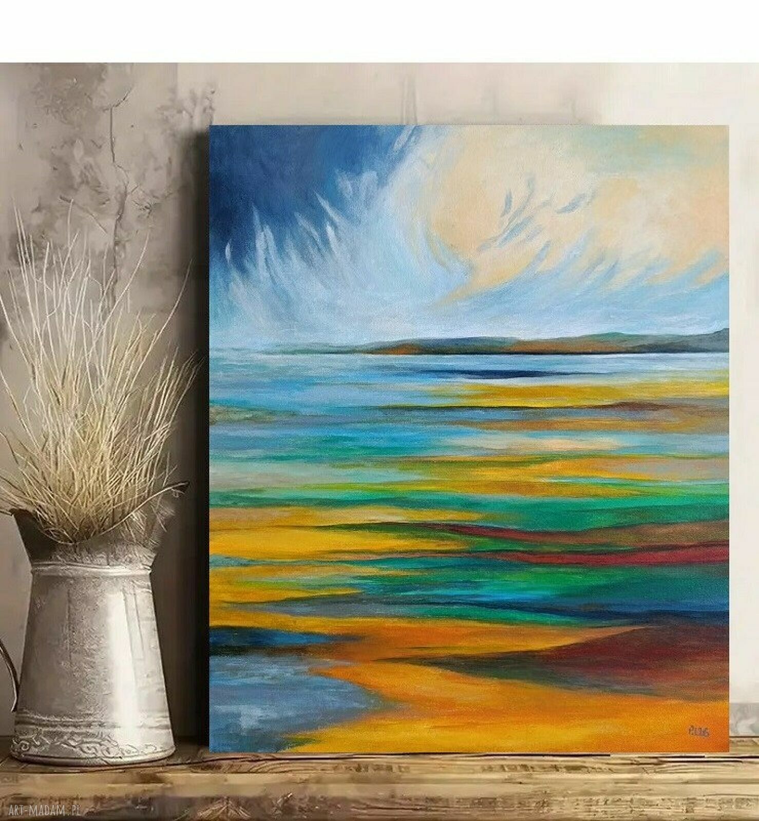 Pejzaż abstrakcyjny - obraz akrylowy 60x50 cm