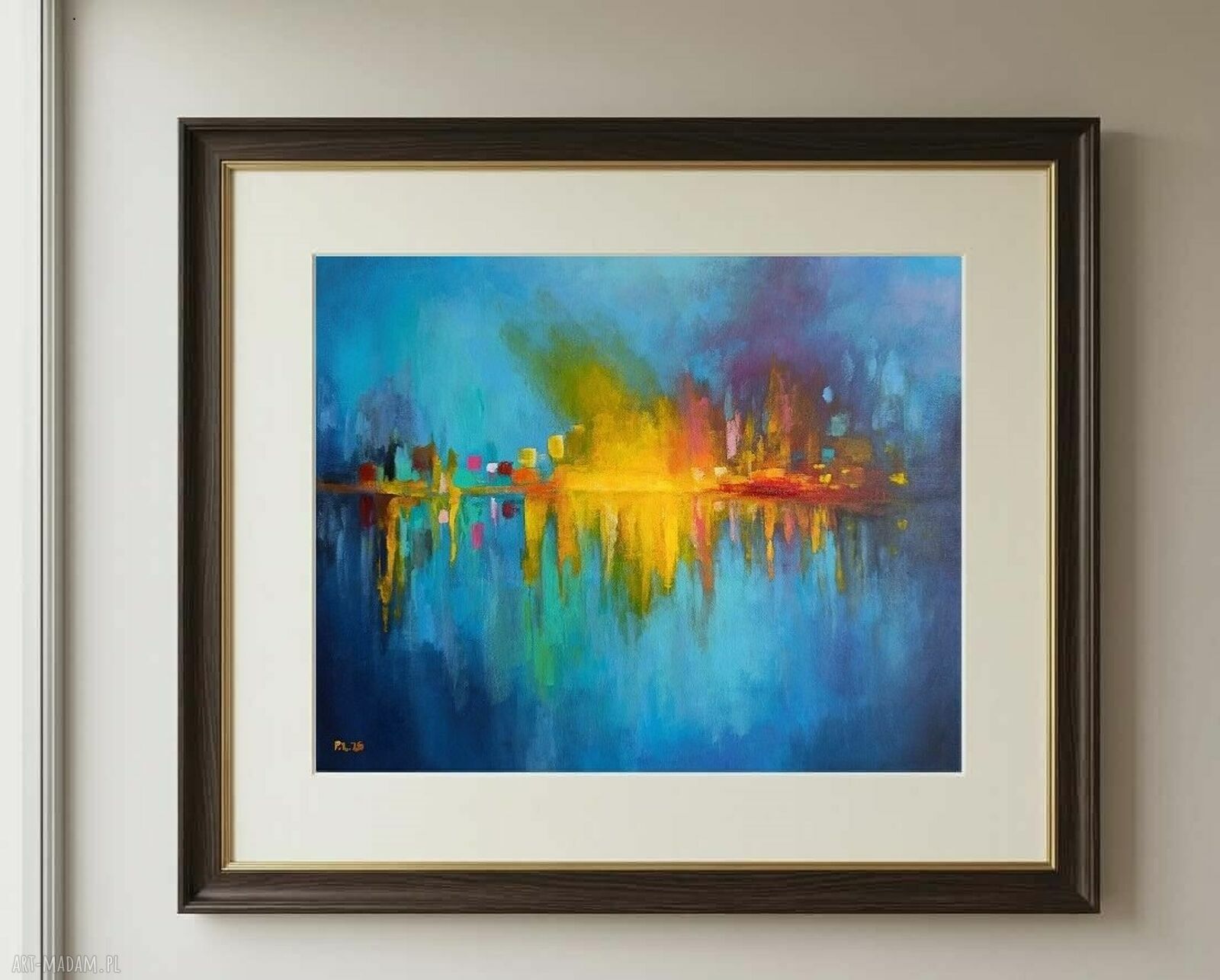 Pejzaż abstrakcyjny: obraz akrylowy 50x60 cm do wnętrza