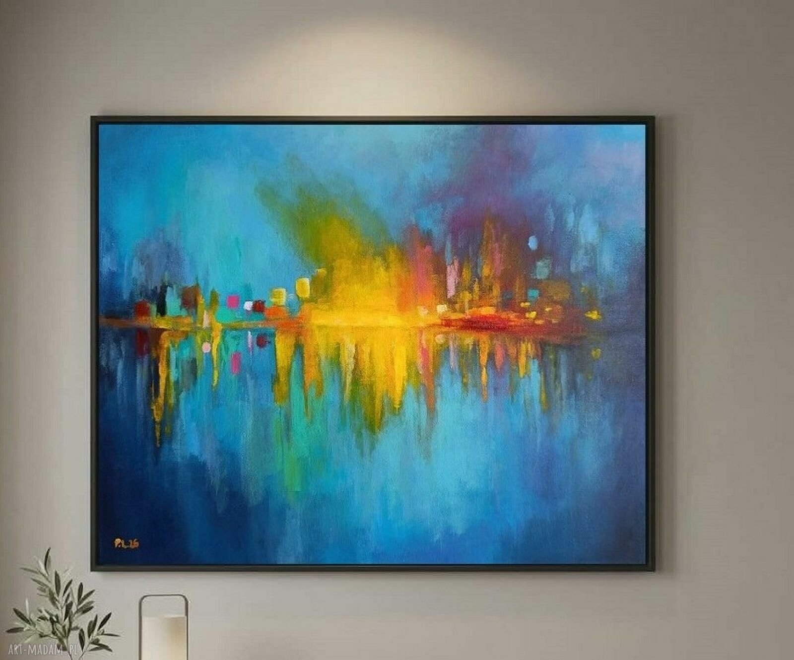 Pejzaż abstrakcyjny: obraz akrylowy 50x60 cm do wnętrza