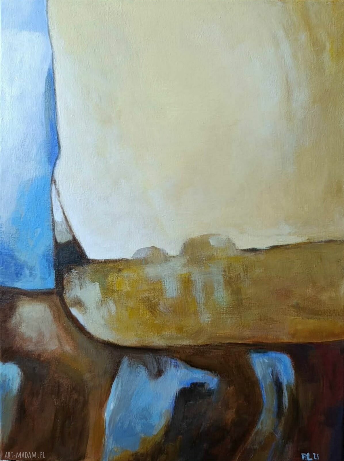 Pejzaż abstrakcyjny - obraz akrylowy 40x30 cm (gotowy do zawieszenia)