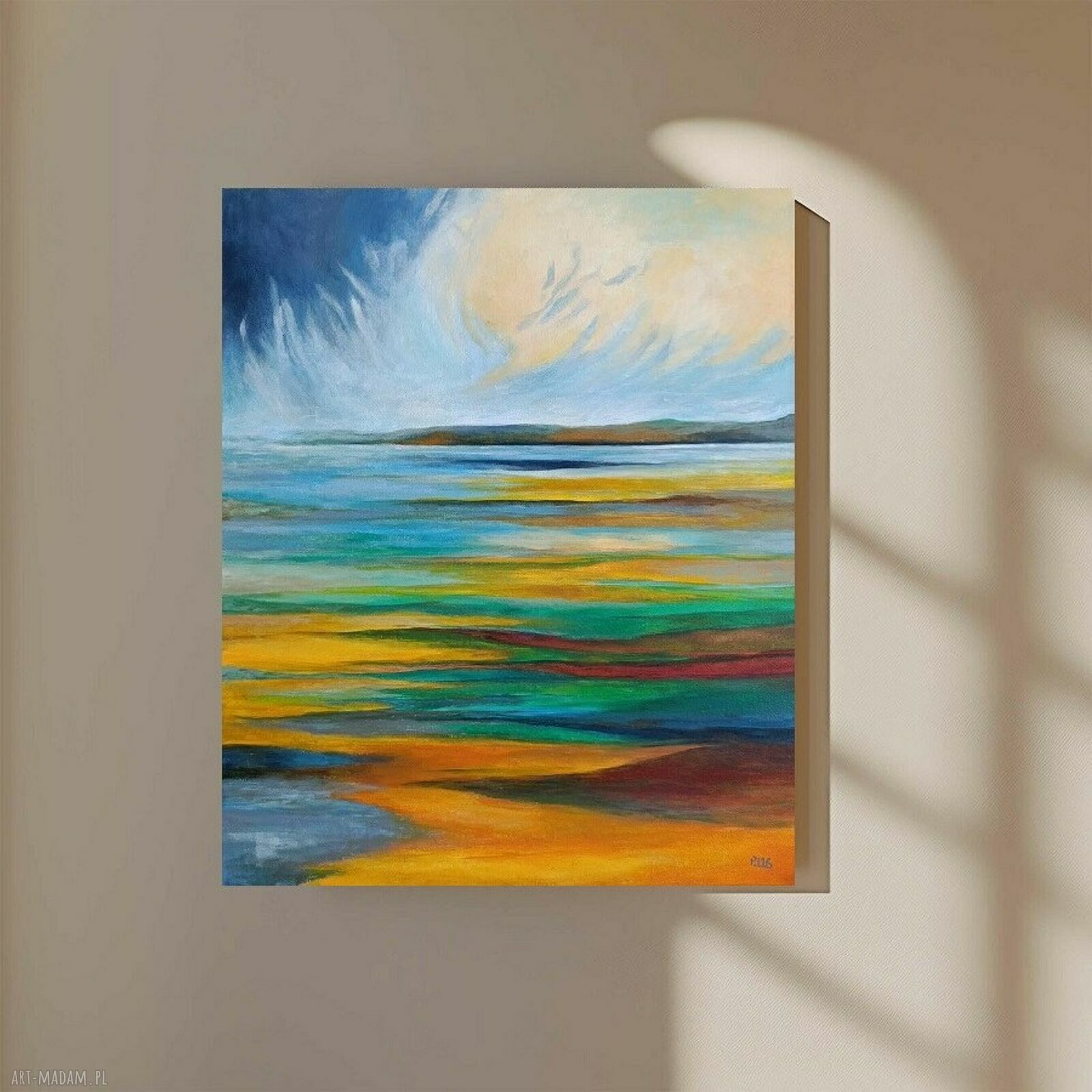 Pejzaż abstrakcyjny - obraz akrylowy 60x50 cm
