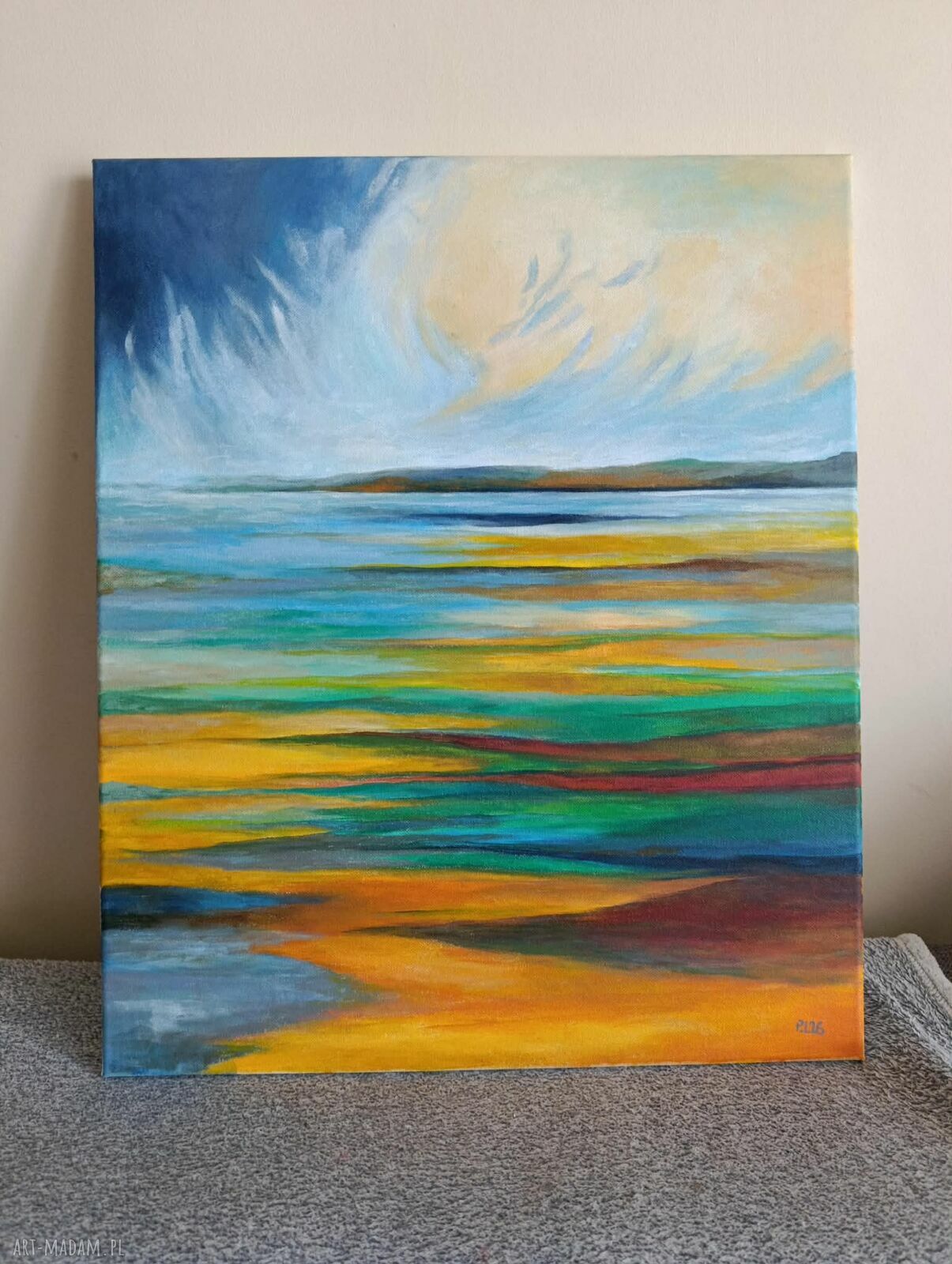 Pejzaż abstrakcyjny - obraz akrylowy 60x50 cm