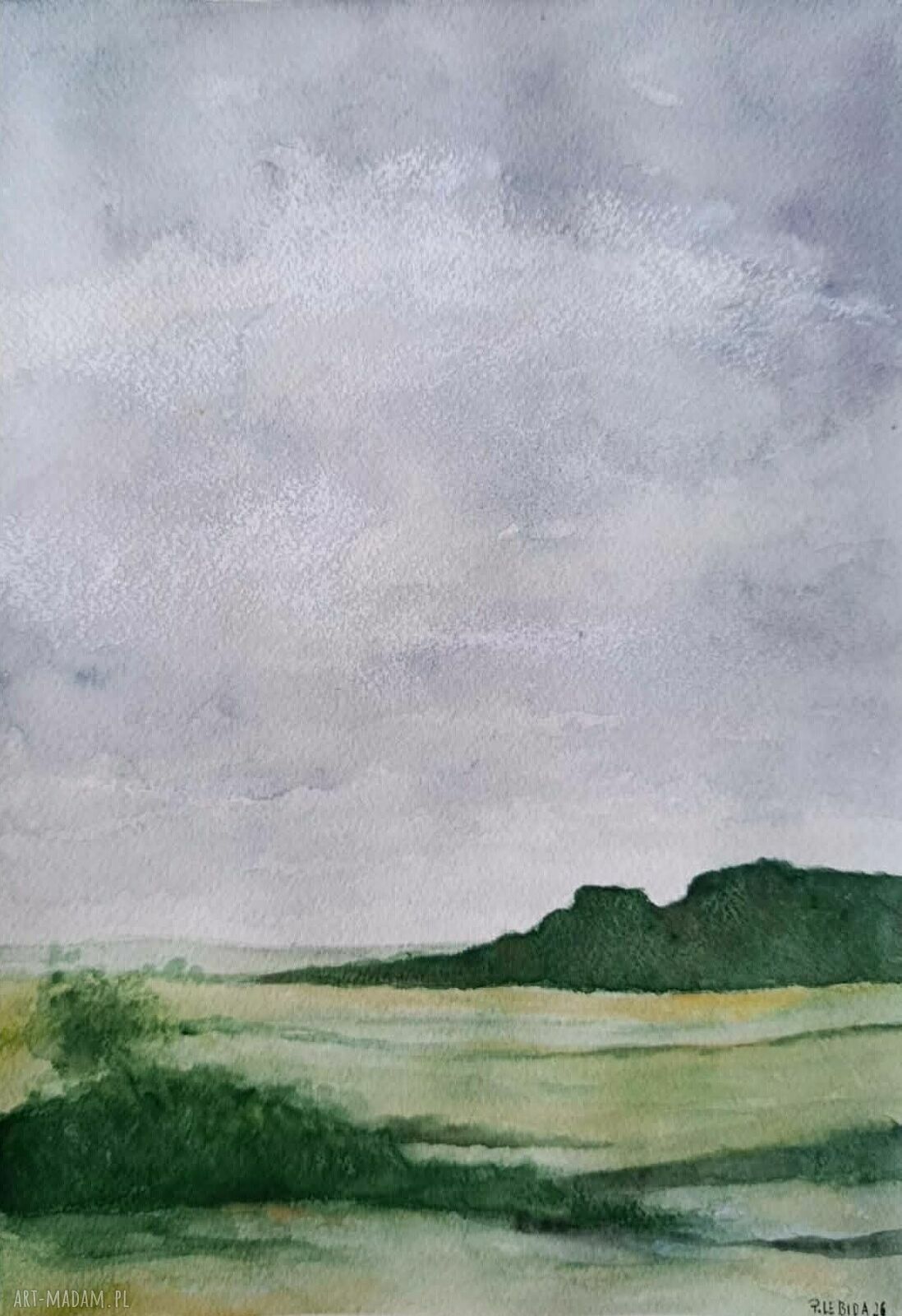 Pejzaż - akwarela w formacie A4 (Paulina Lebida)
