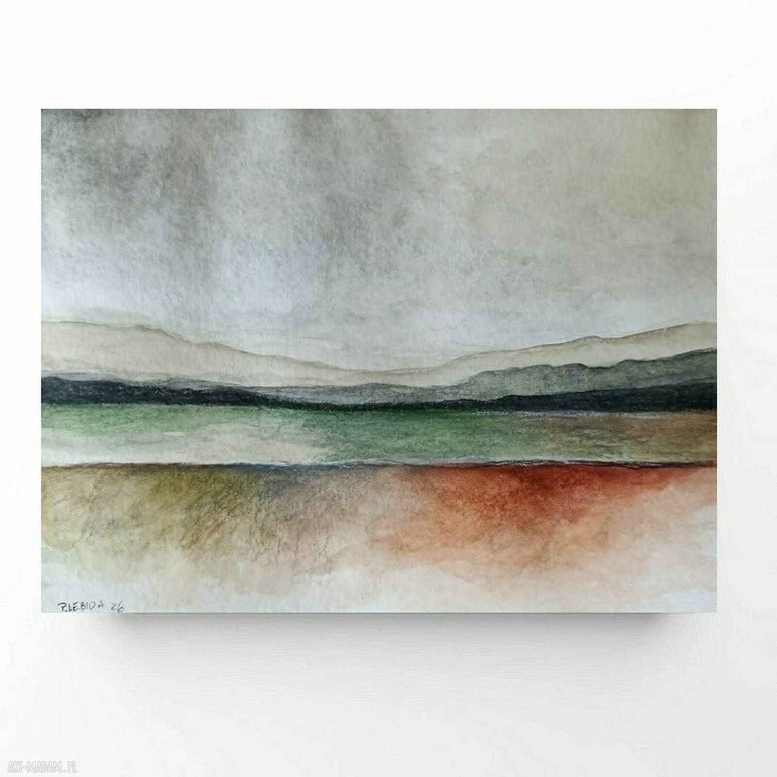 Oryginalny pejzaż w akwareli 18/24 cm - Paulina Lebida