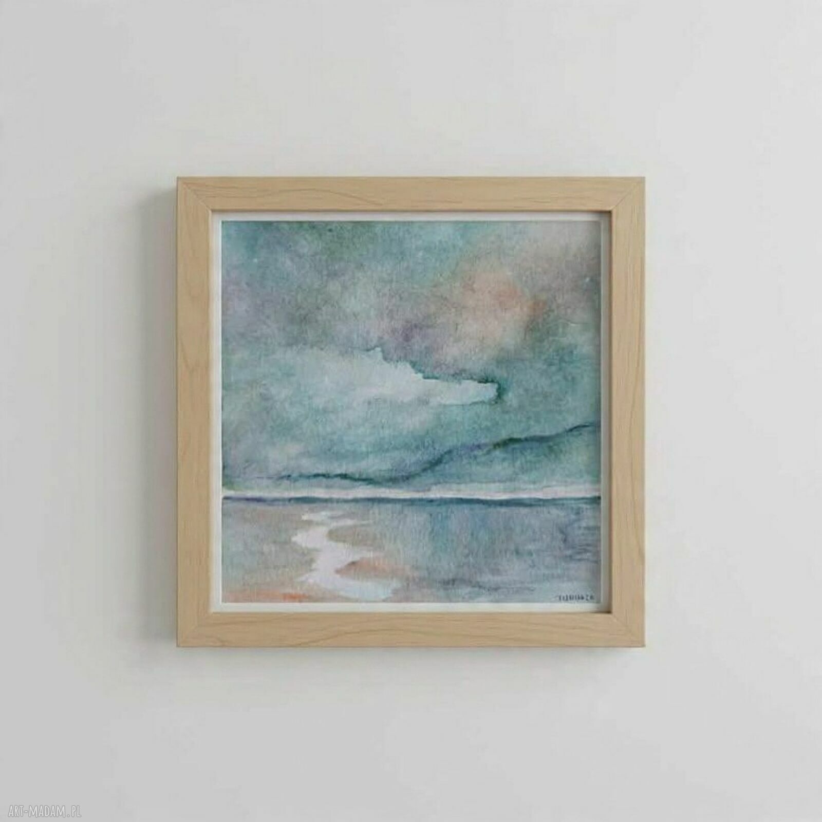 Pejzaż - akwarela 20x20 cm bez oprawy