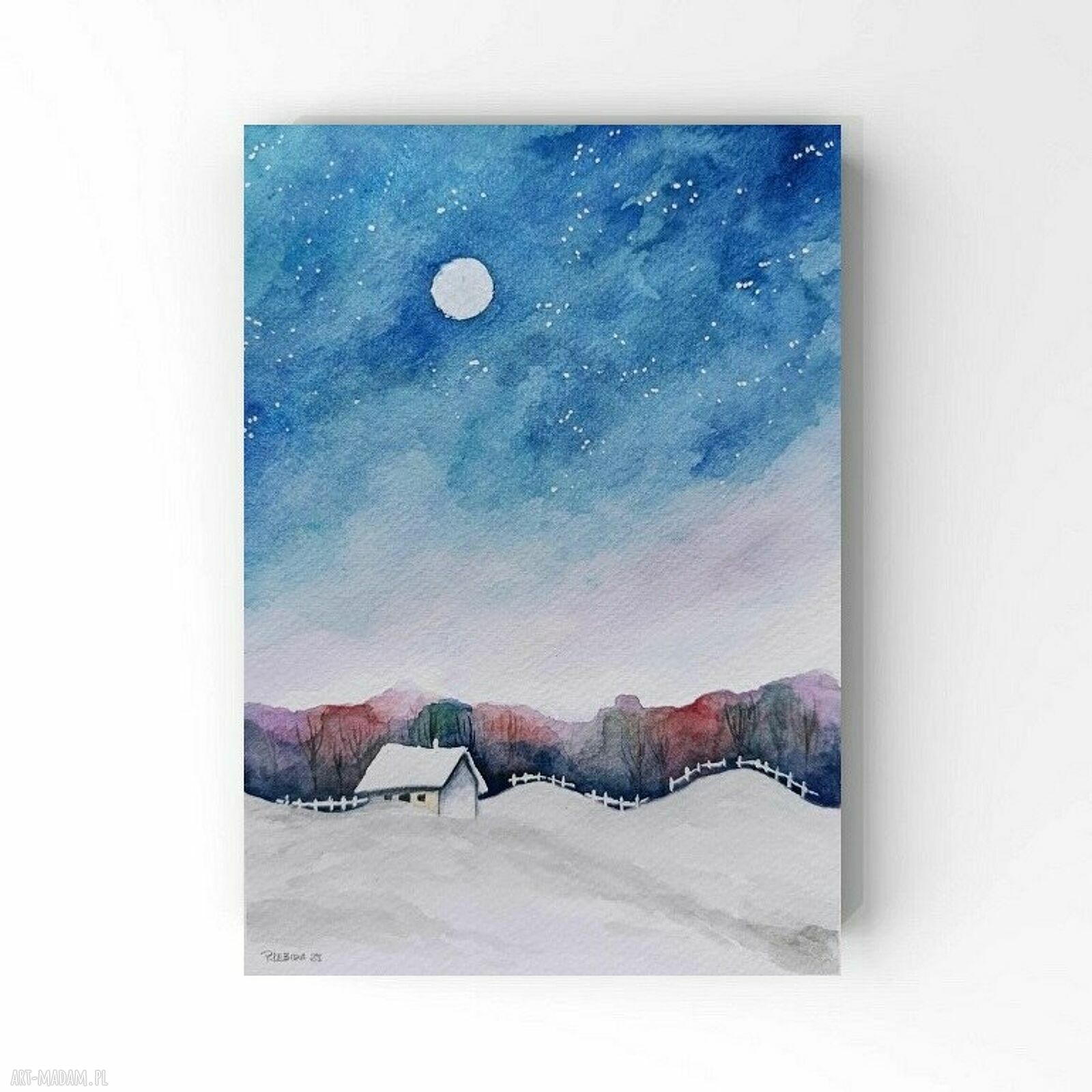 Pejzaż - akwarela formatu 24 x 18 cm Paulina Lebida