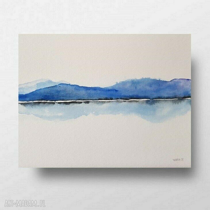 Pejzaż - akwarela formatu 24 x 32 cm