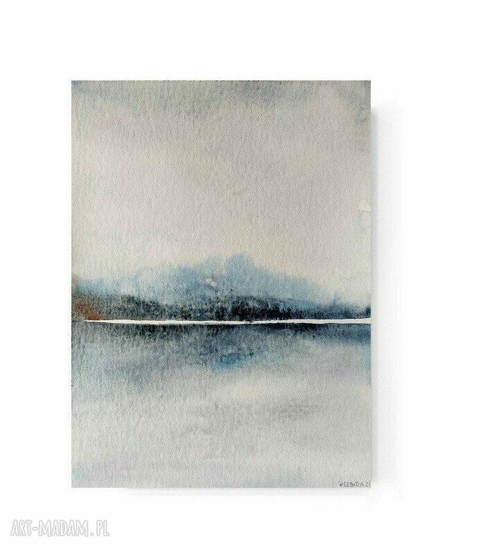 Pejzaż w akwareli 32x24 cm - oryginalna praca Pauliny Lebidy