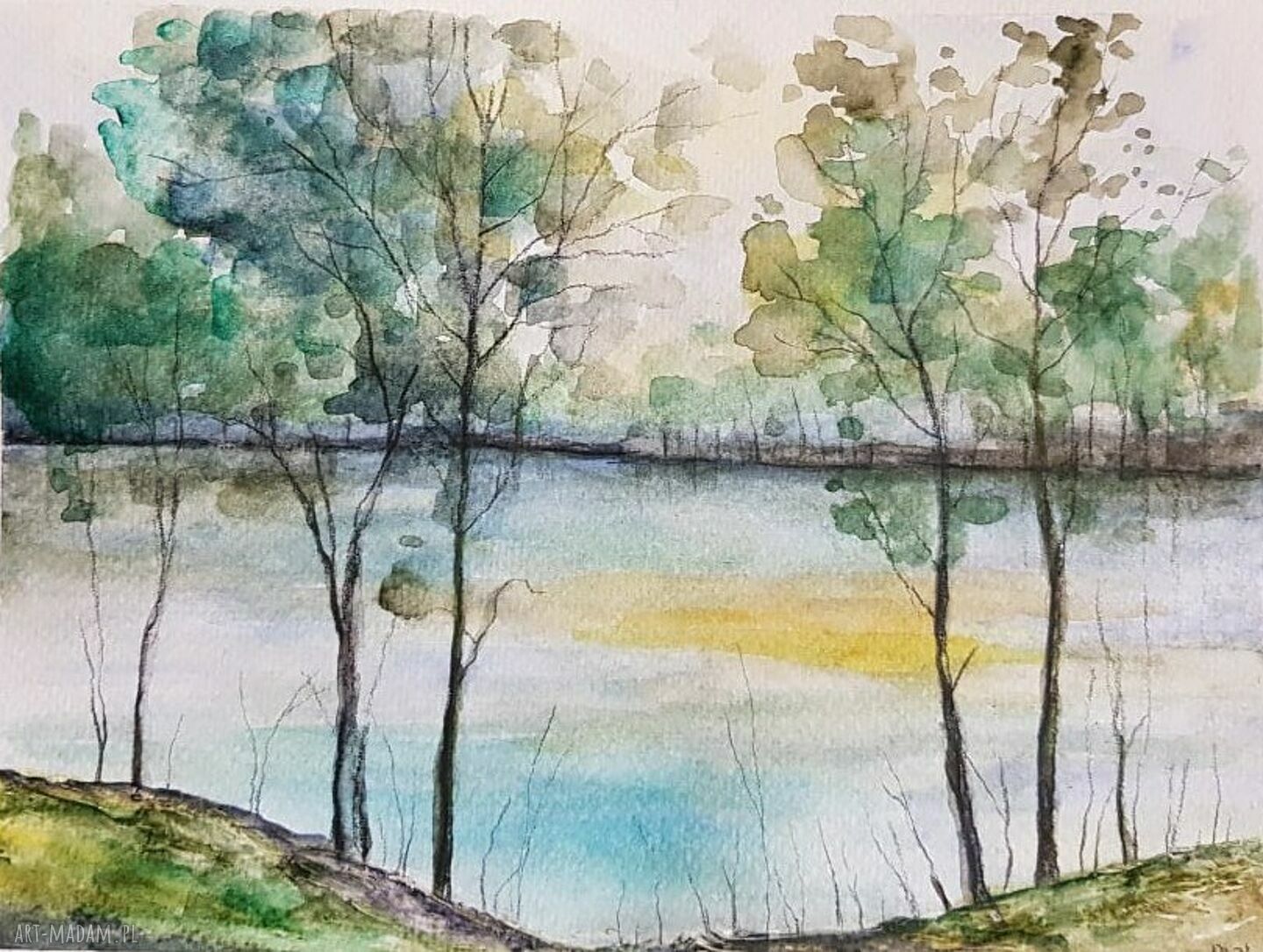 Pejzaż - akwarela formatu 24x18 cm (Paulina Lebida)