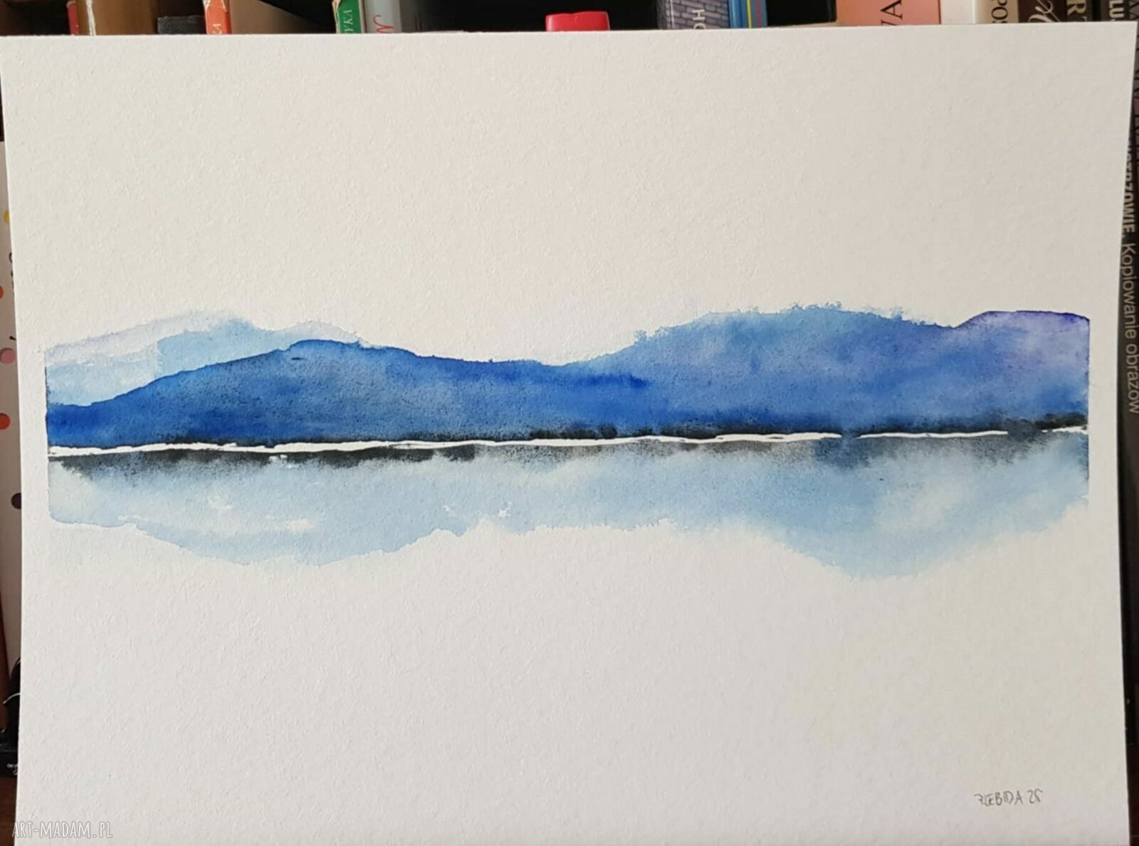 Pejzaż - akwarela formatu 24 x 32 cm