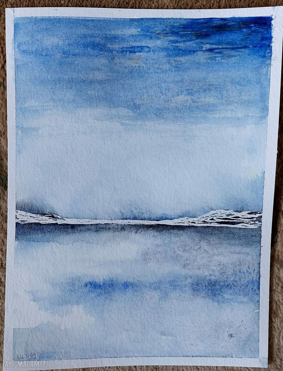 Pejzaż - akwarela 32x24 cm sygnowana przez Paulinę Lebidę