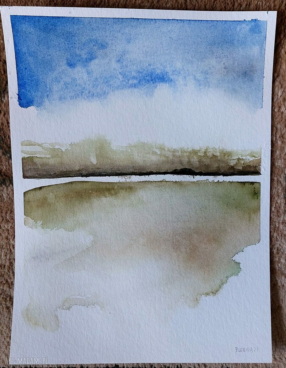 Oryginalna akwarela - pejzaż 32x24 cm (sygnowana)