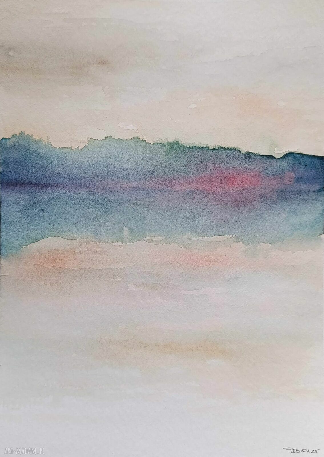Pejzaż - komplet 2 akwarel 32 x 24 cm (bez oprawy)