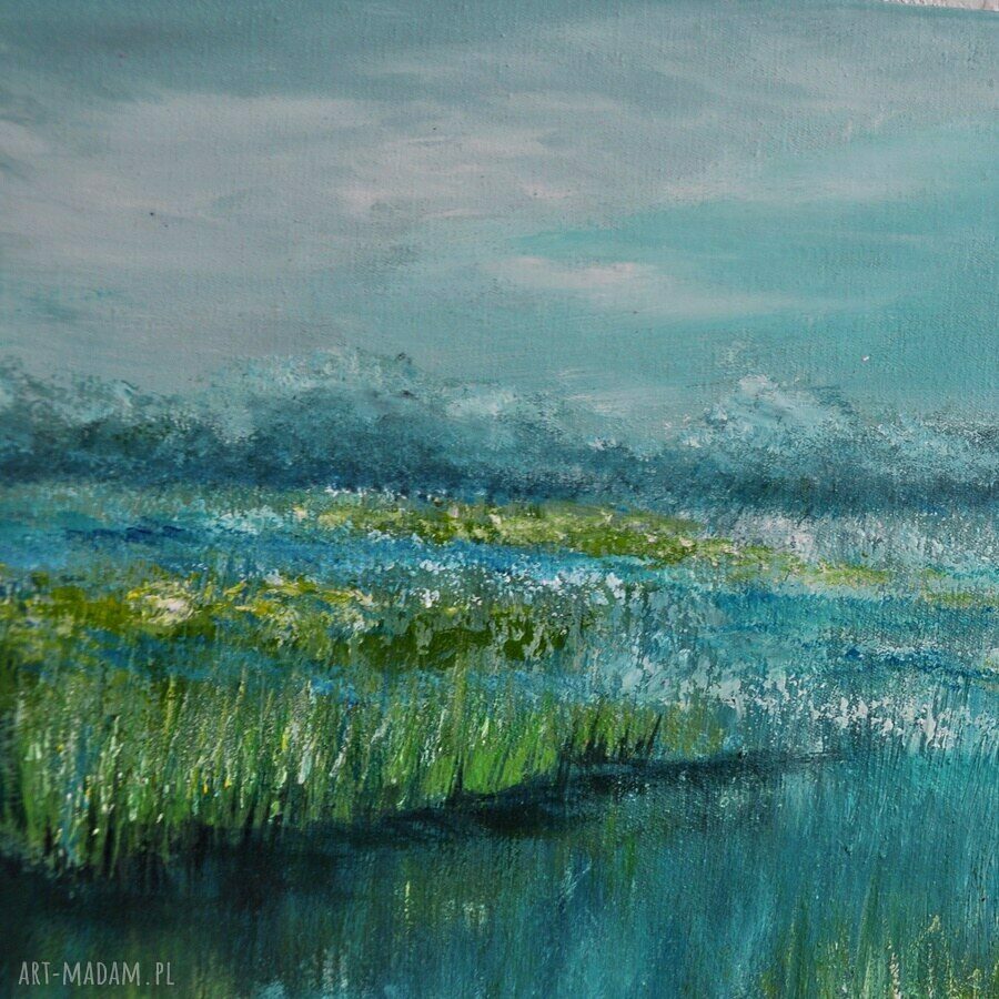 Pejzaż impresja /6/ - obraz ręcznie malowany akrylowy 50x40 cm