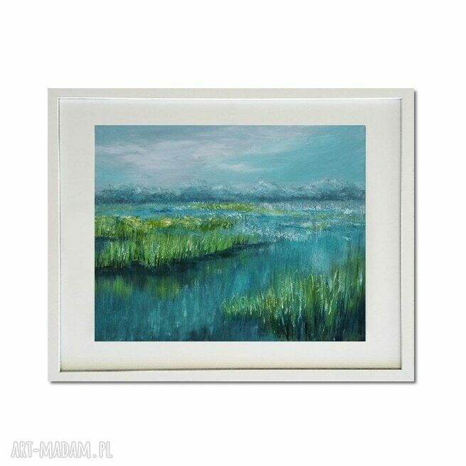 Pejzaż impresja /6/ - obraz ręcznie malowany akrylowy 50x40 cm