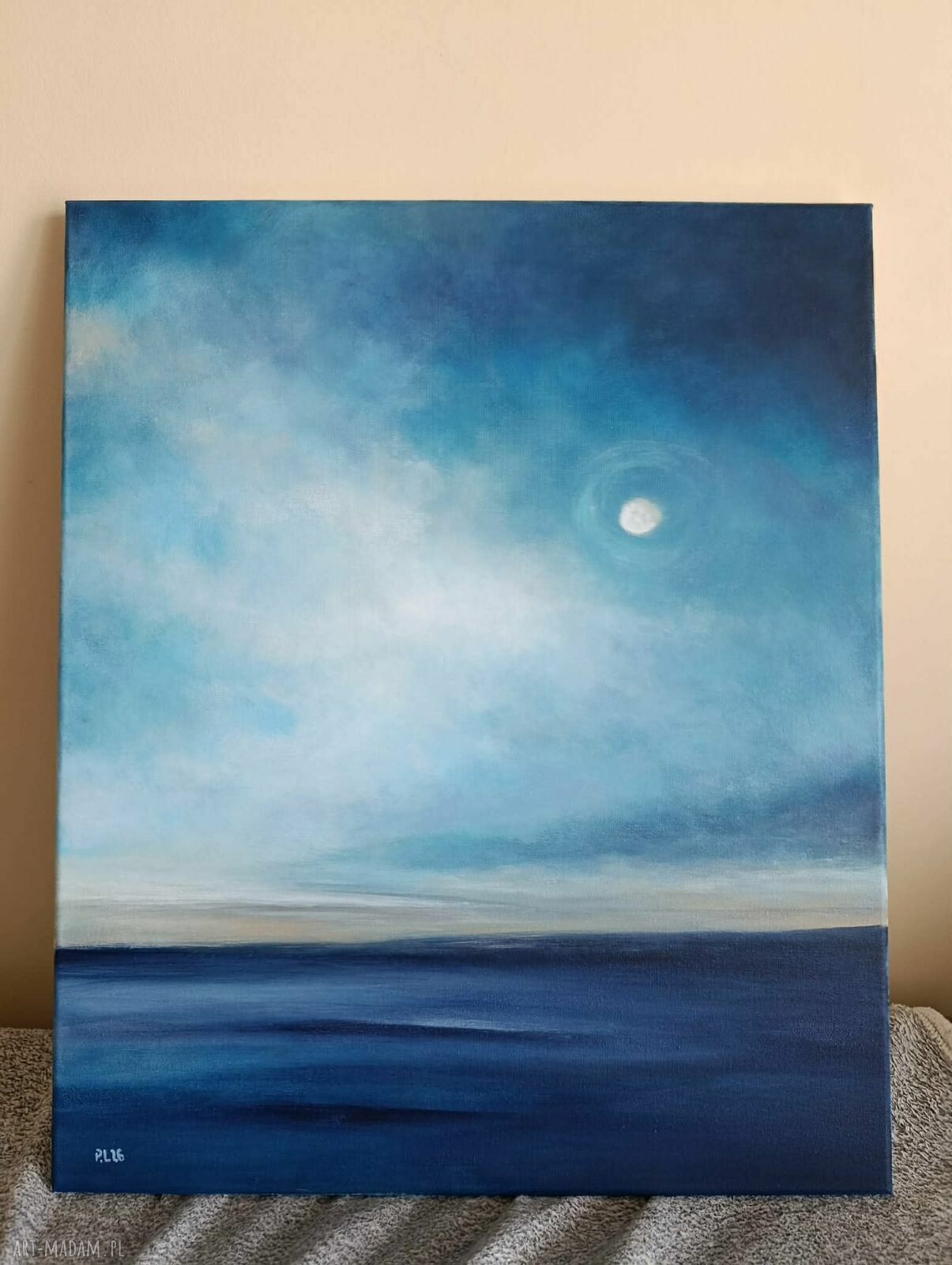 Pejzaż Nocą - obraz akrylowy na płótnie 60x50 cm (gotowy do zawieszenia)