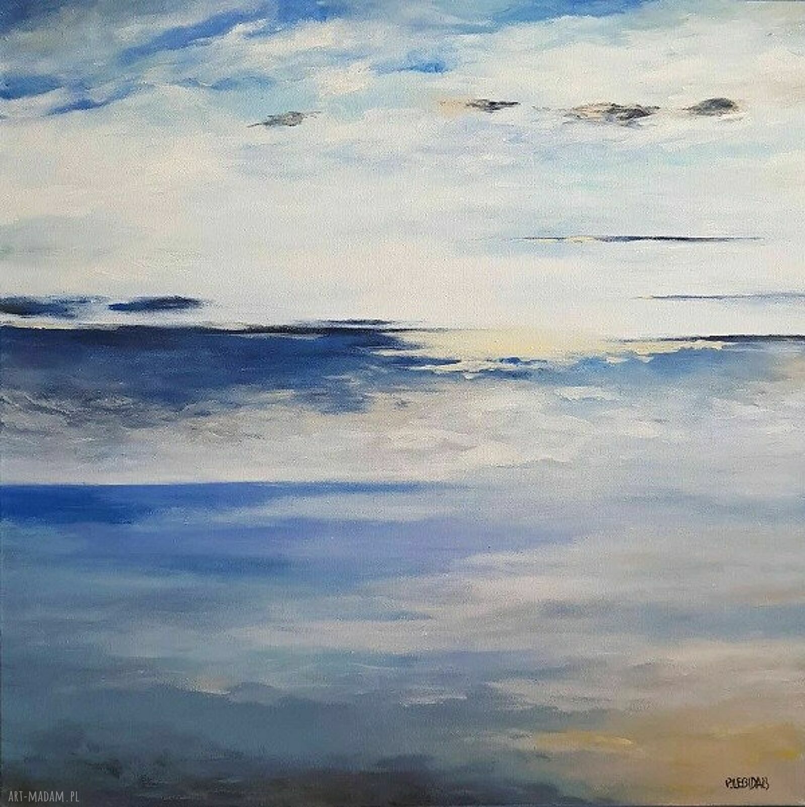 Pejzaż - obraz akrylowy 60x60 cm na płótnie (kwadrat 60/60)