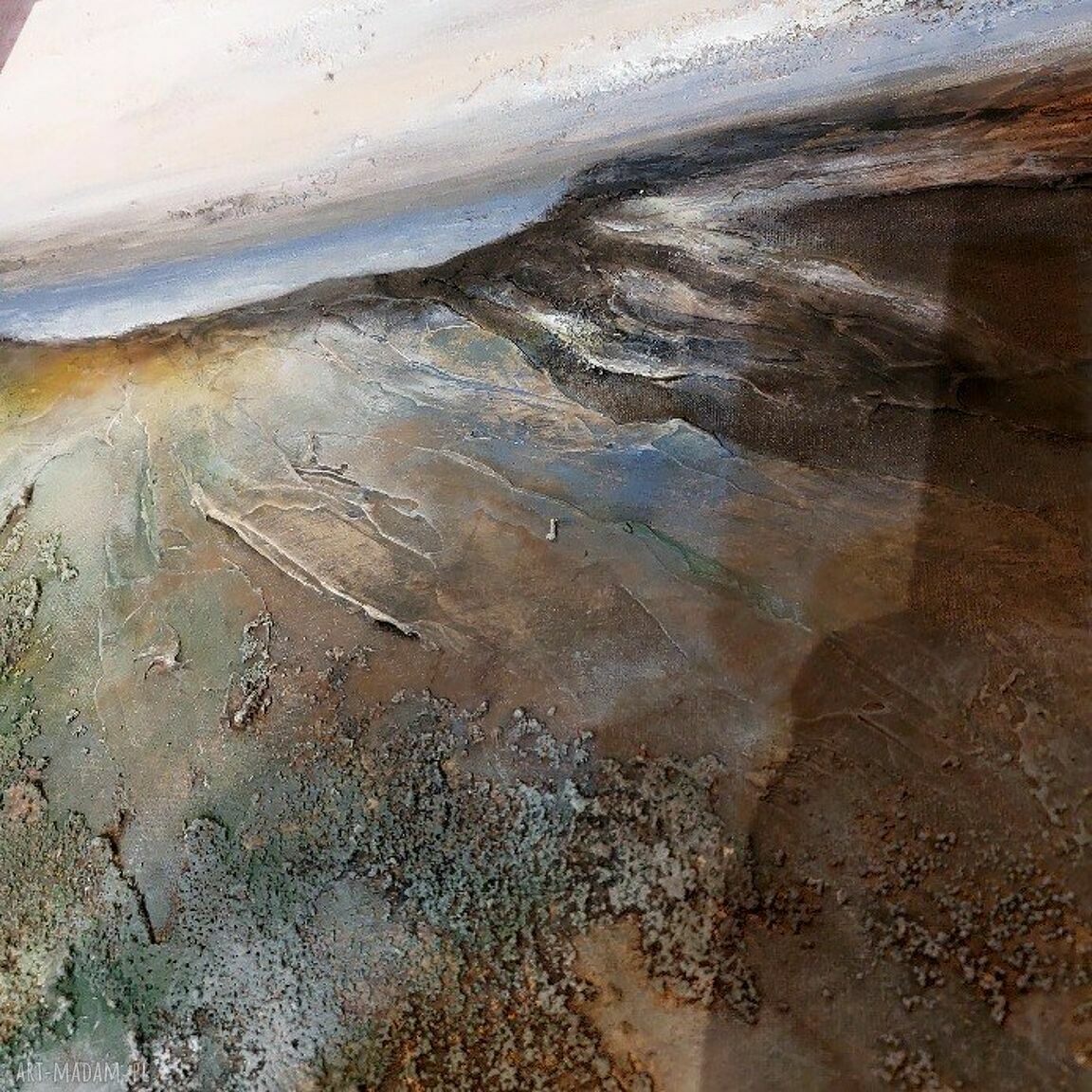 Pejzaż akrylowy 50x60 cm na płótnie - sygnowany i gotowy do zawieszenia