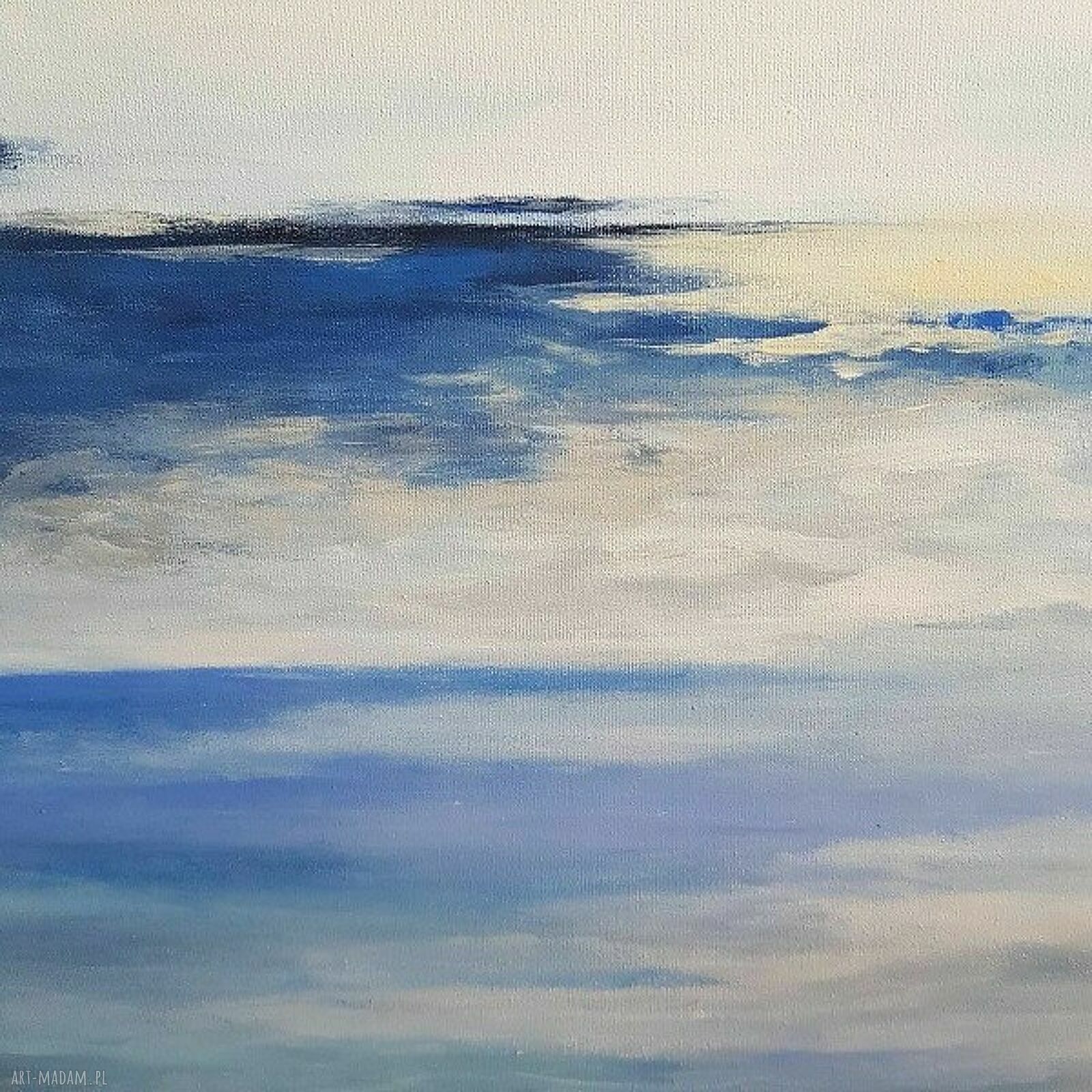 Pejzaż akrylowy 60x60 cm - ręcznie malowany na płótnie