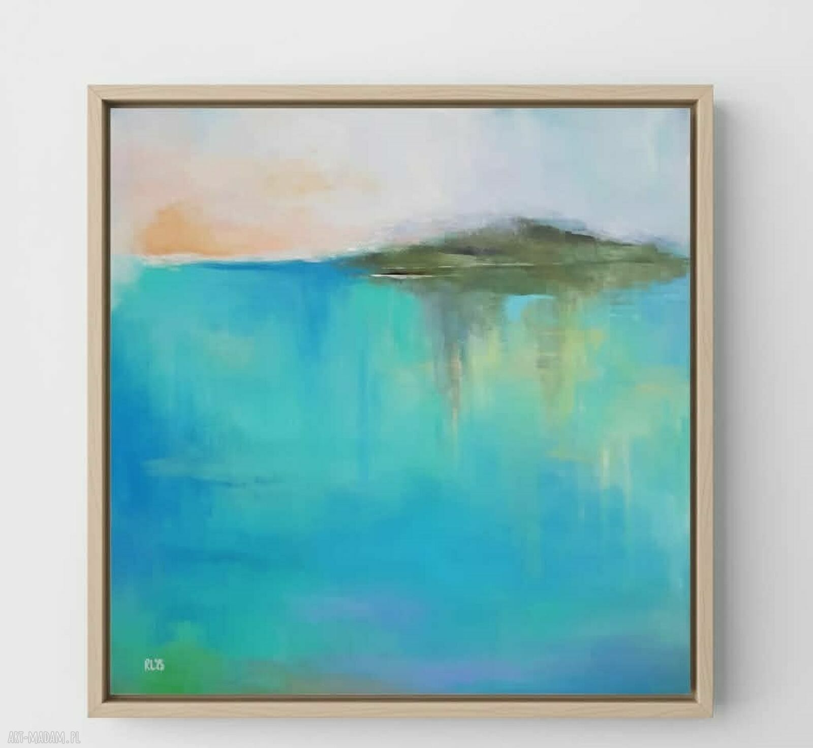Pejzaż - ręcznie malowany obraz akrylowy 50x50 cm