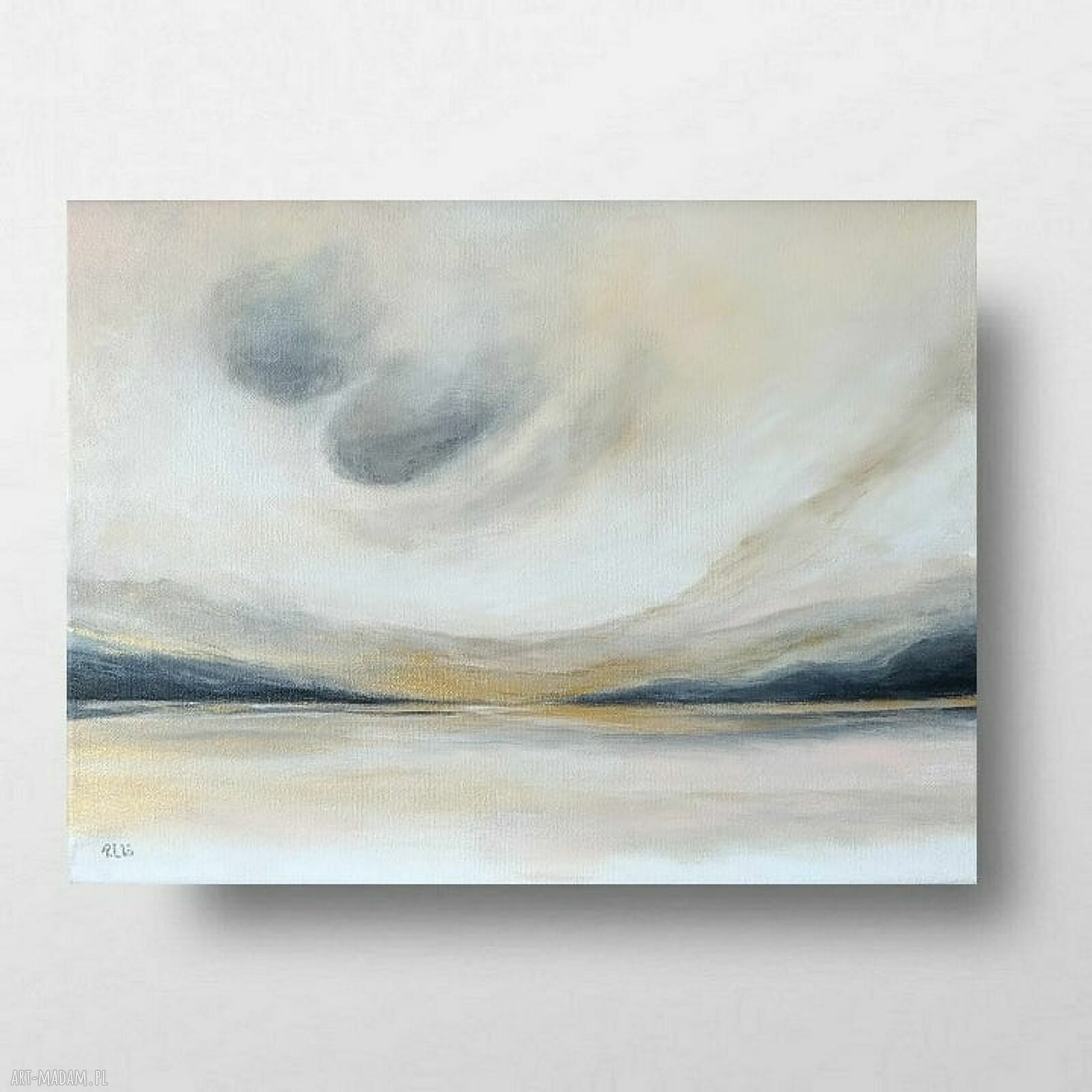 Pejzaż - ręcznie malowany obraz akrylowy 30 x 40 cm, gotowy do powieszenia bez oprawy