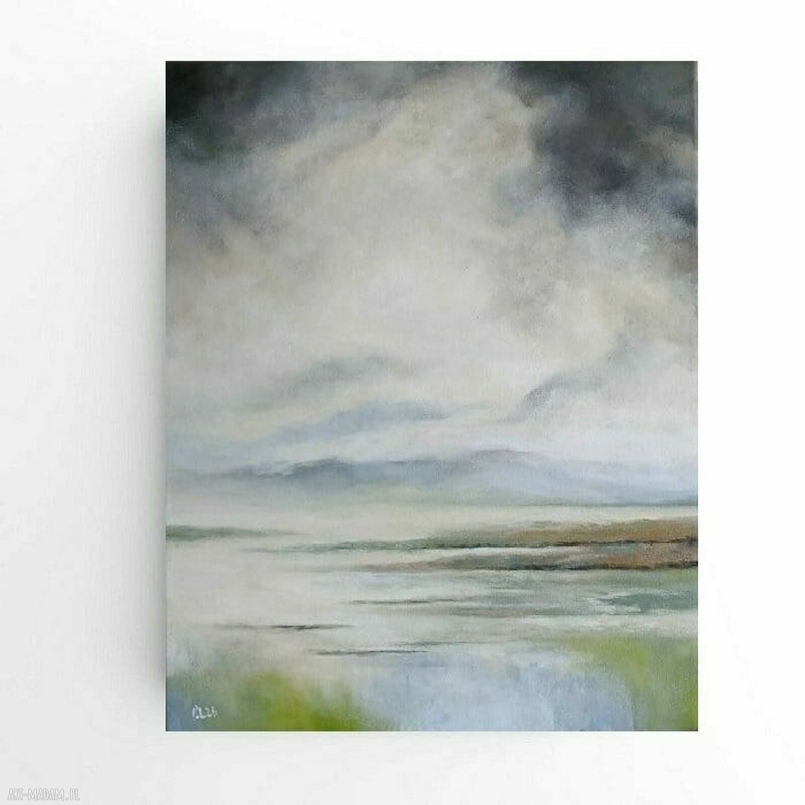 Ręcznie malowany pejzaż akrylowy na płótnie 50 x 40 cm