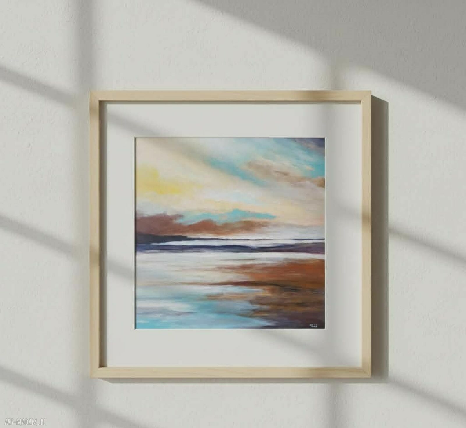 Pejzaż - obraz akrylowy 50x50 cm kwadrat na płótnie - gotowy do powieszenia