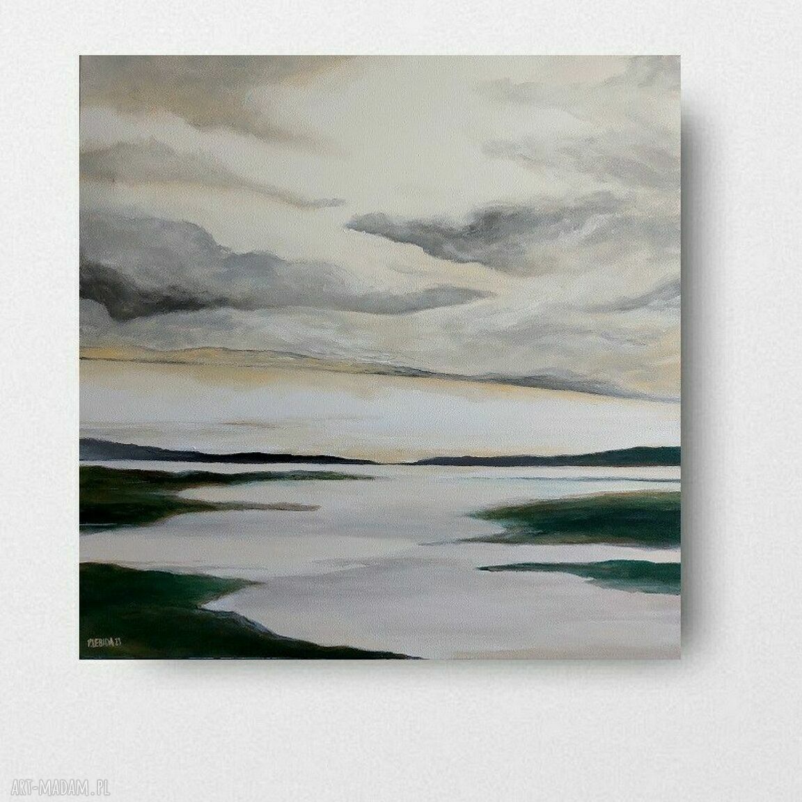 Obraz akrylowy Pejzaż 60x60 cm - ręcznie malowany na płótnie