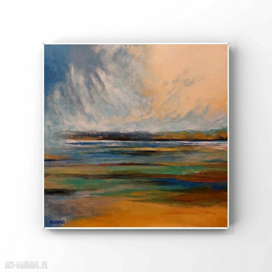 Pejzaż akrylowy 60x60 cm Paulina Lebida - kwadrat gotowy do zawieszenia