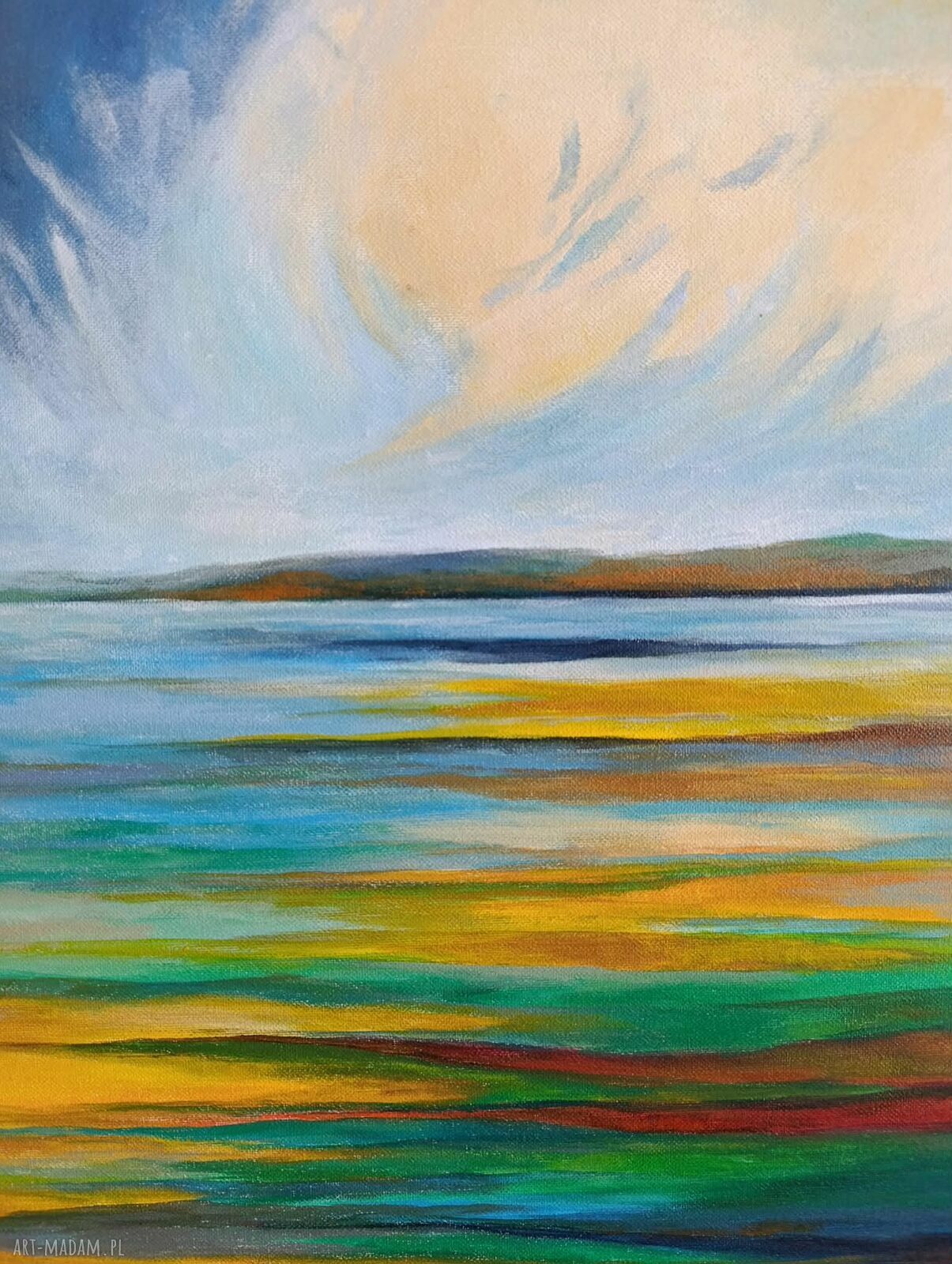 Pejzaż abstrakcyjny - obraz akrylowy 60x50 cm