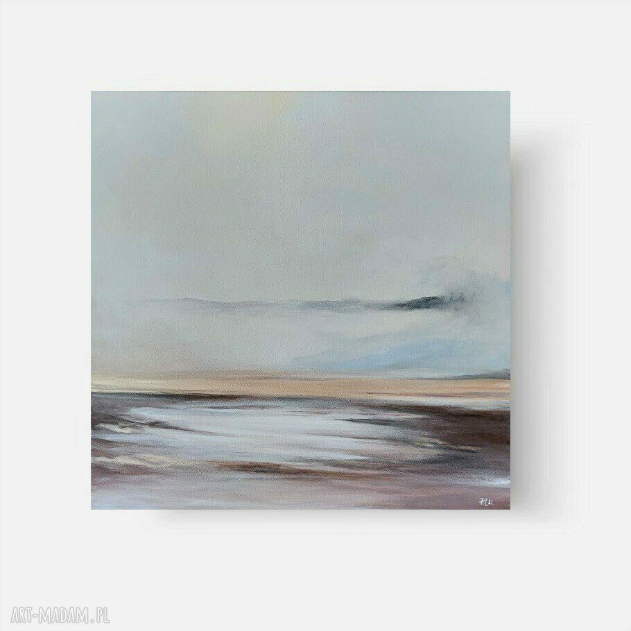 Pejzaż - ręcznie malowany obraz akrylowy 60x60 cm (bez ramy)