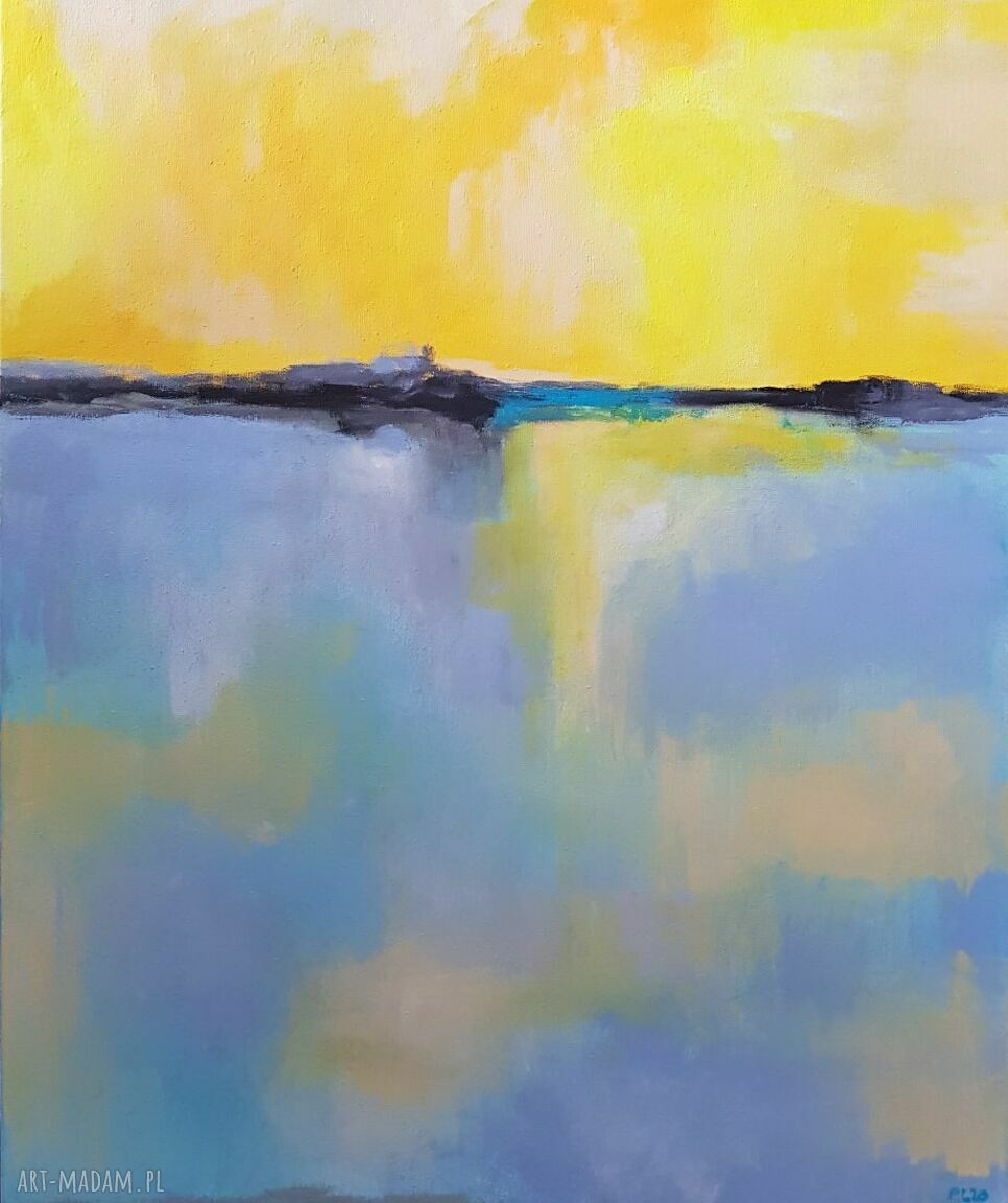 Pejzaż akrylowy 50x60 cm - ręcznie malowany na płótnie