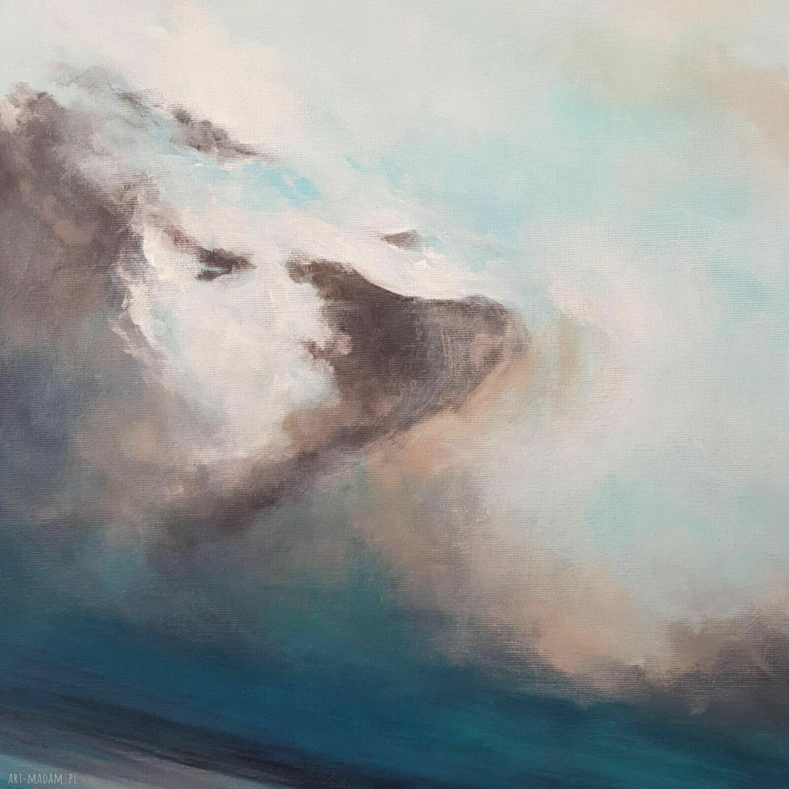 Pejzaż - ręcznie malowany obraz akrylowy 60x60 cm