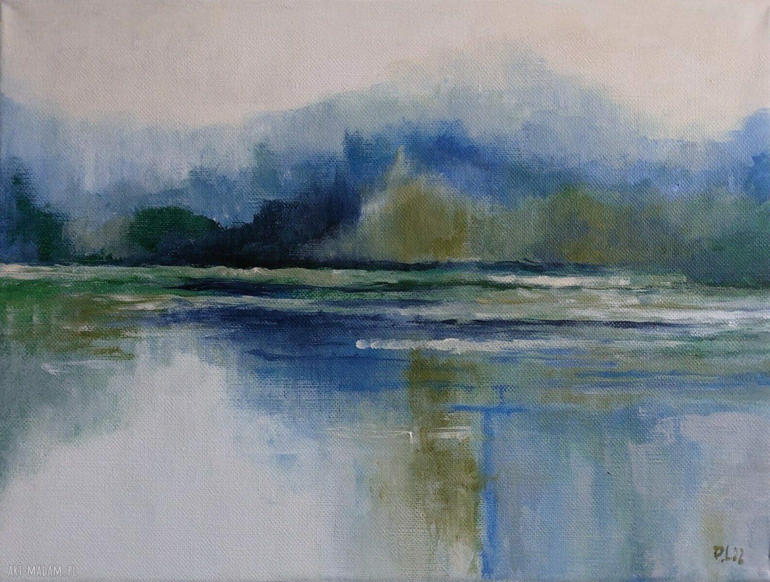 Ręcznie malowany pejzaż akrylowy 40x30 cm - bez ramy (sygnowany)