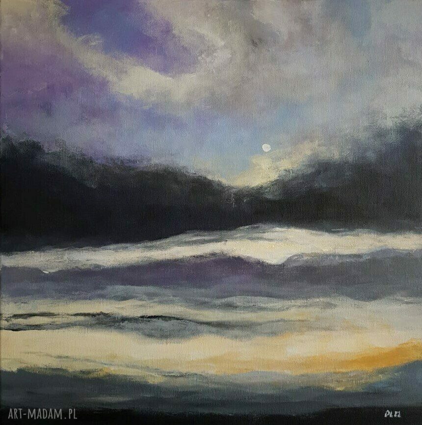 Pejzaż - nowoczesny obraz akrylowy 40x40 cm (bez ramy), sygnowany
