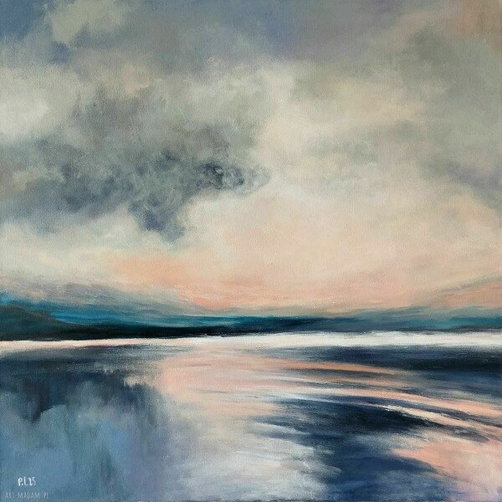 Pejzaż - ręcznie malowany obraz akrylowy 60x60 cm