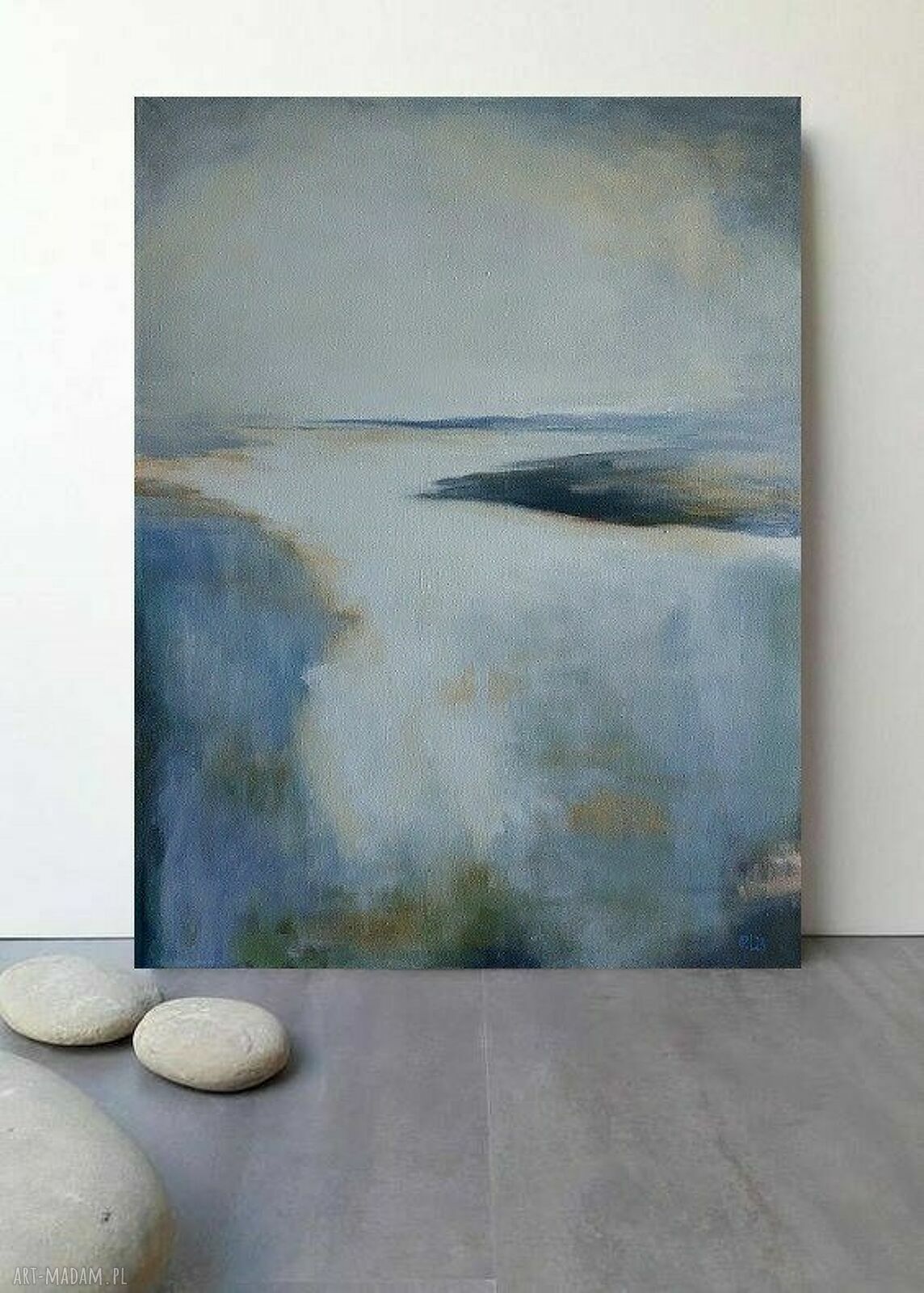 Pejzaż - ręcznie malowany obraz akrylowy na płótnie 50 x 40 cm