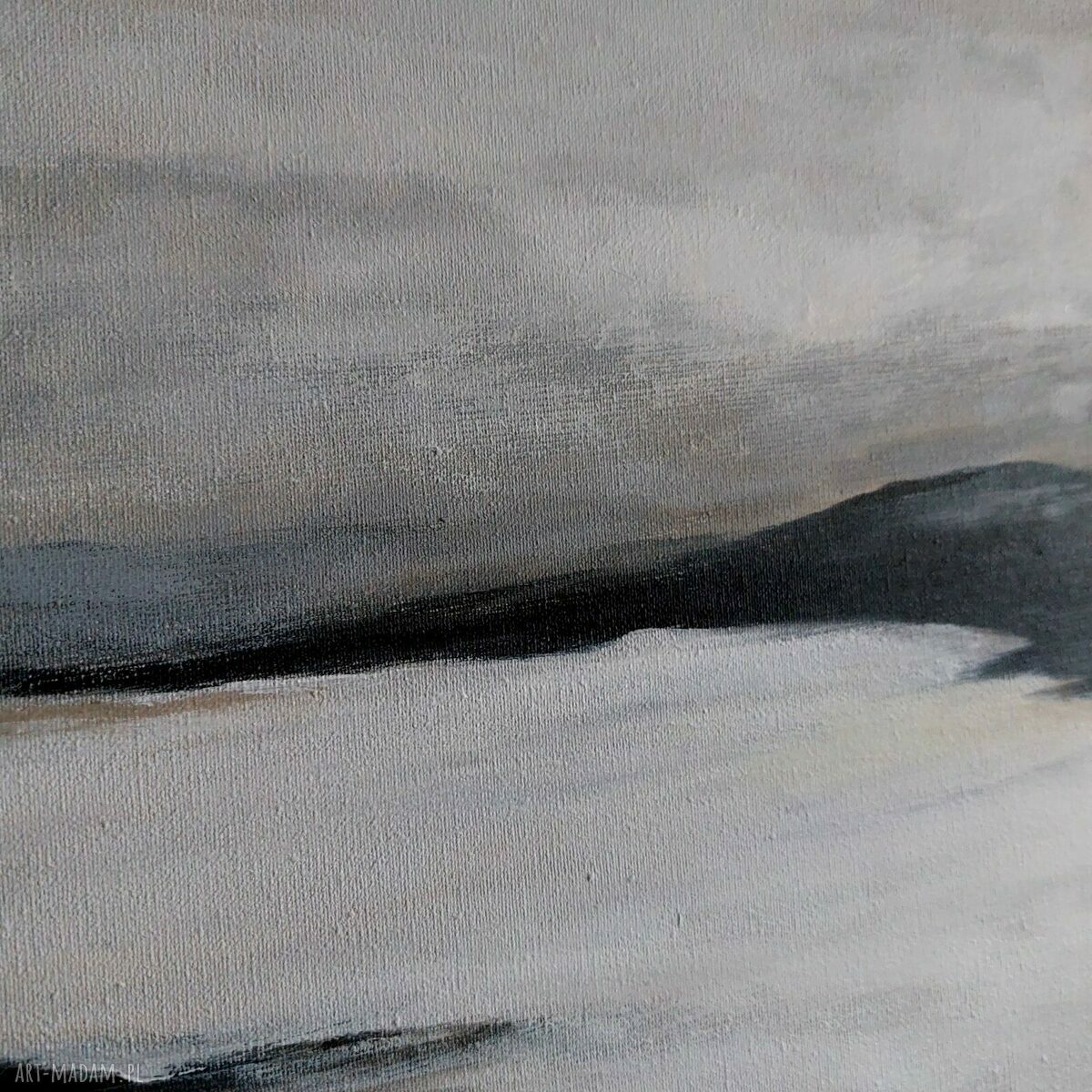 Pejzaż - ręcznie malowany obraz akrylowy 40 x 80 cm (sygnowany)