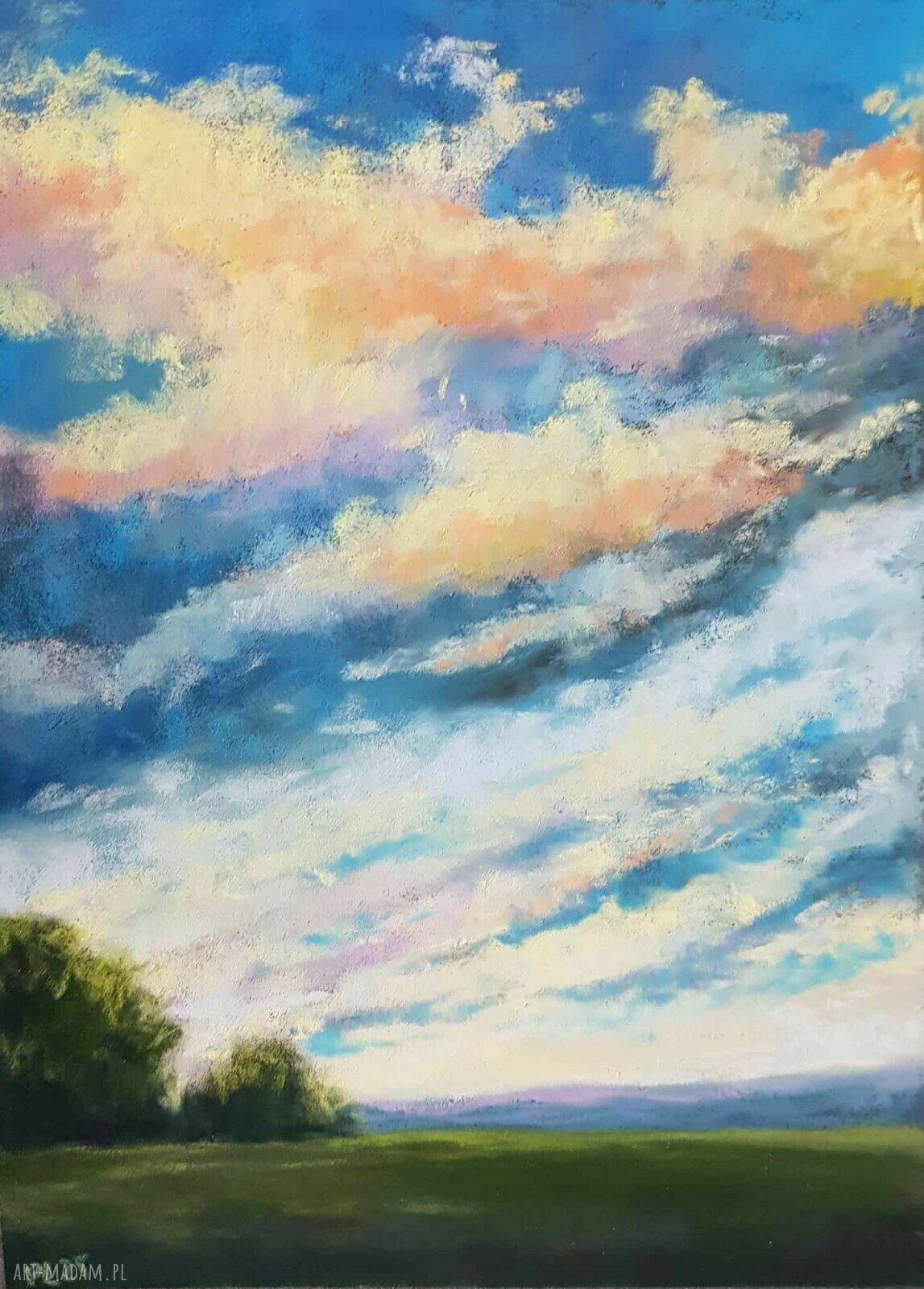 Pejzaż z pasteli suchych 24x18 cm - Paulina Lebida
