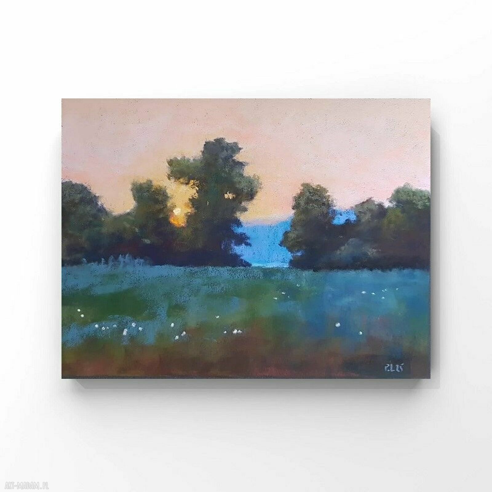 Pejzaż w pastelach suchych 18x24 cm - Paulina Lebida