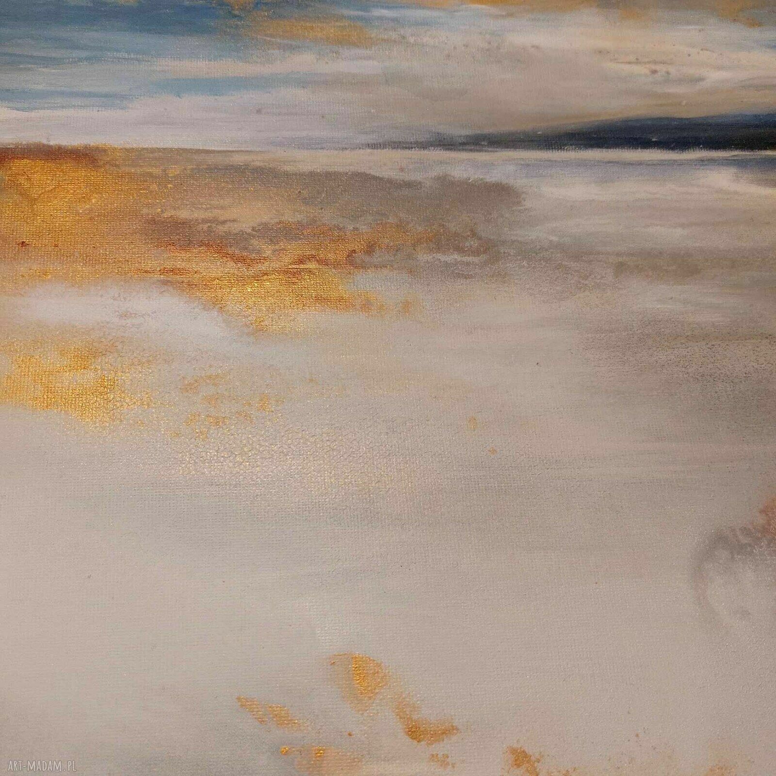 Pejzaż w akrylowej odsłonie 50x40 cm - obraz sygnowany, gotowy do zawieszenia bez ramy