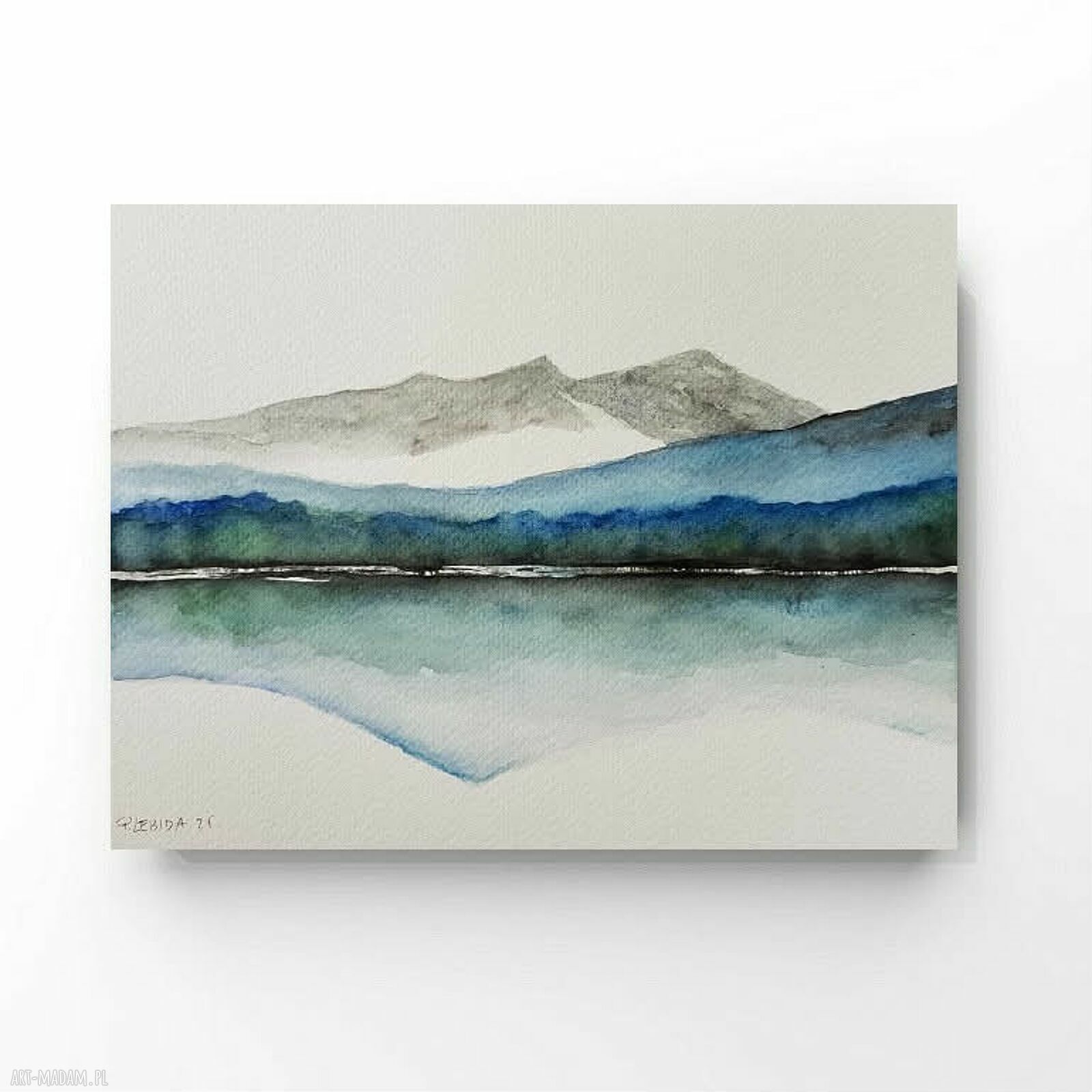 Pejzaż - oryginalna akwarela 18x24 cm (bez ramy)