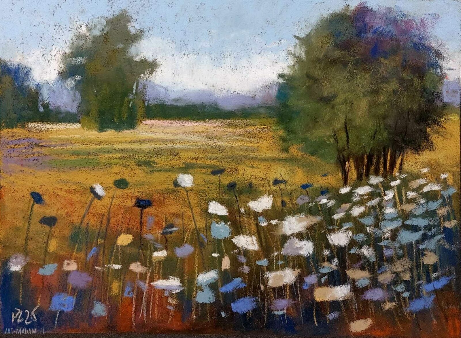 Pejzaż w pastelach suchych 18x24 cm