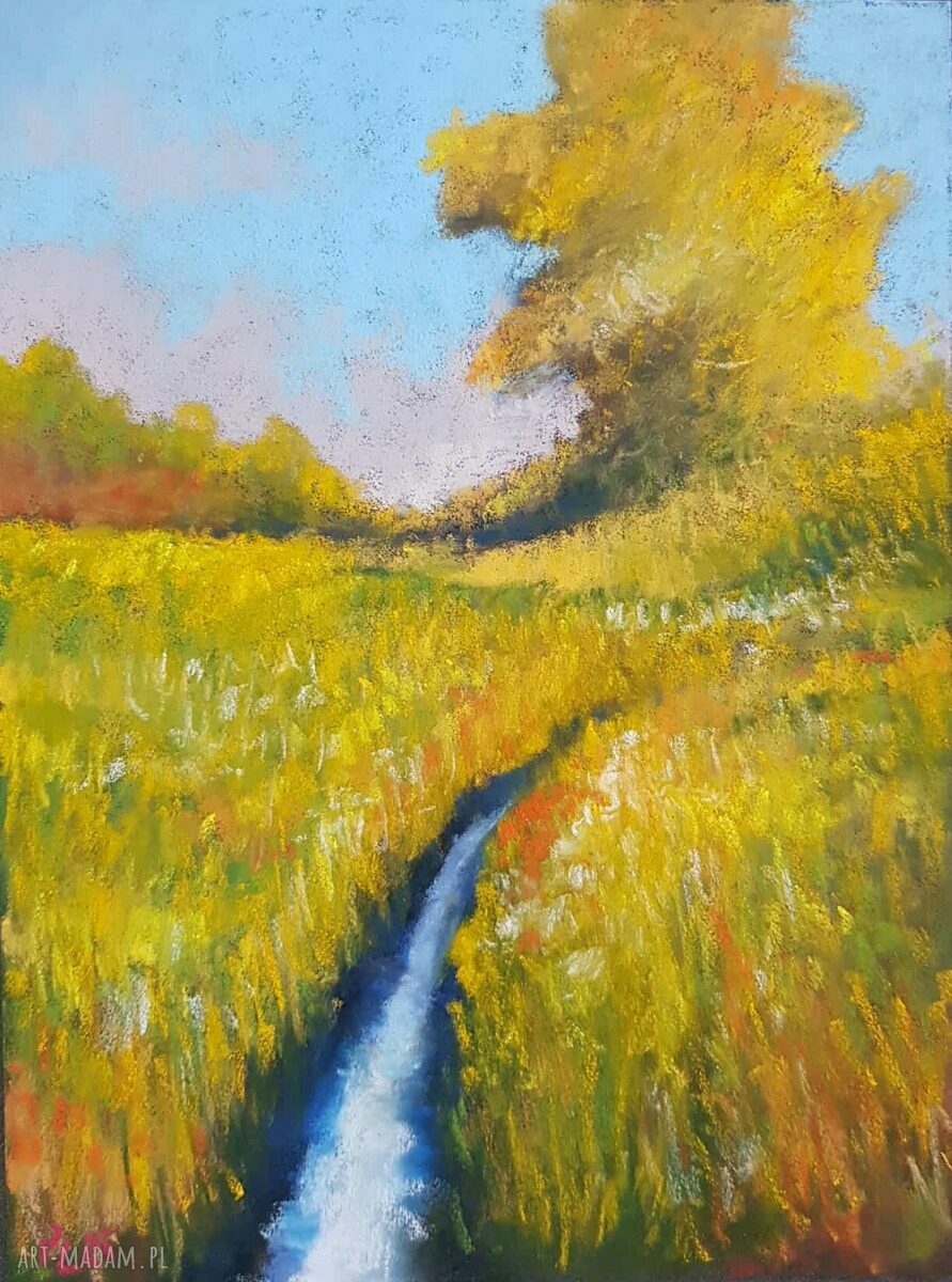 Pejzaż 24x18 cm w pastelach suchych - Paulina Lebida