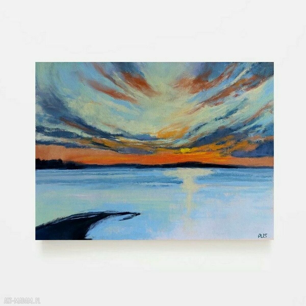 Pejzaż w pastelach suchych 18 x 24 cm - autorska praca Pauliny Lebidy