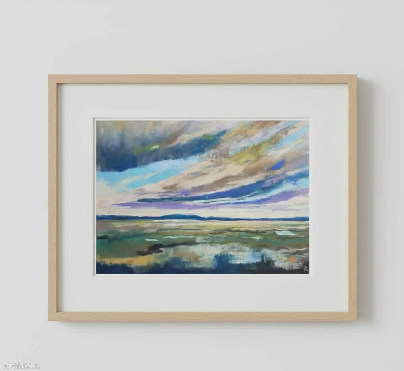 Pejzaż w pastelach suchych - obraz 18x24 cm