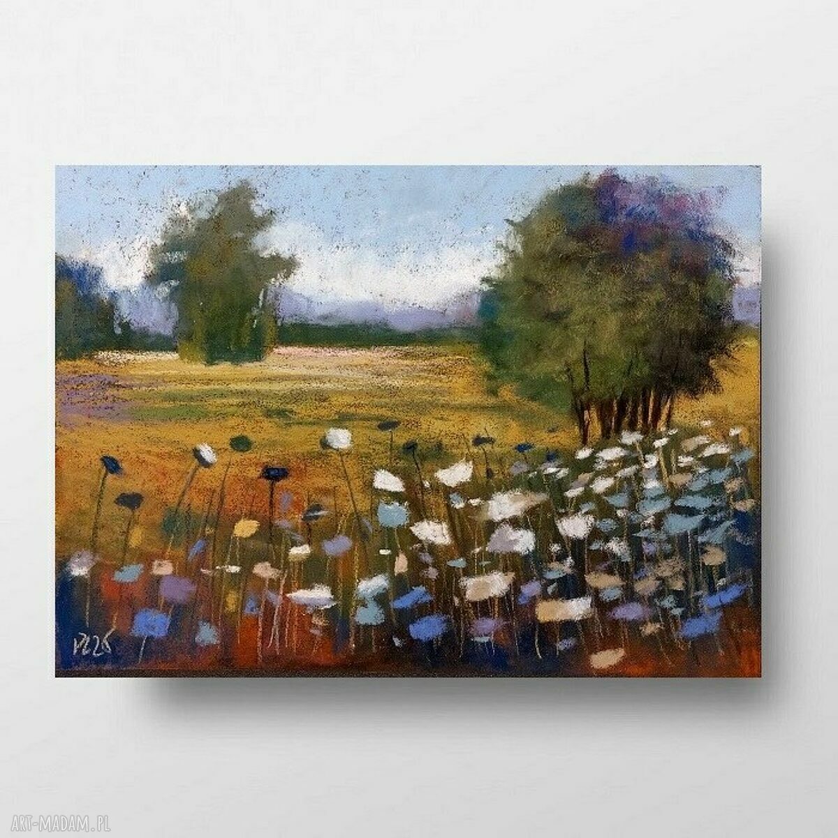 Pejzaż w pastelach suchych 18x24 cm