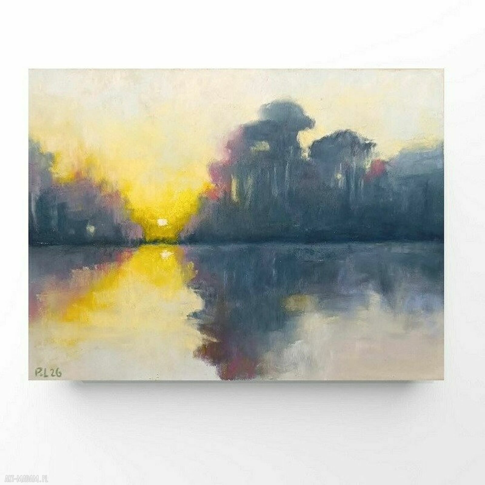 Pejzaż w pastelach suchych 18x24 cm - oryginalny rysunek